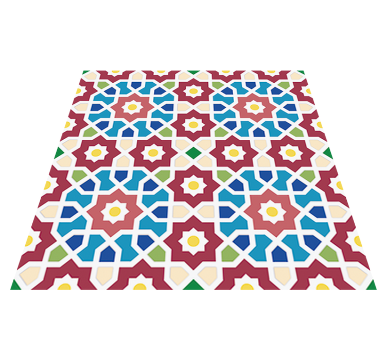 Bathroom vinyl rug arabic hydraulic wall tile - TenStickers