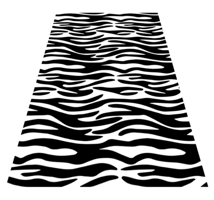 Bathroom vinyl rug zebra animal print design - TenStickers