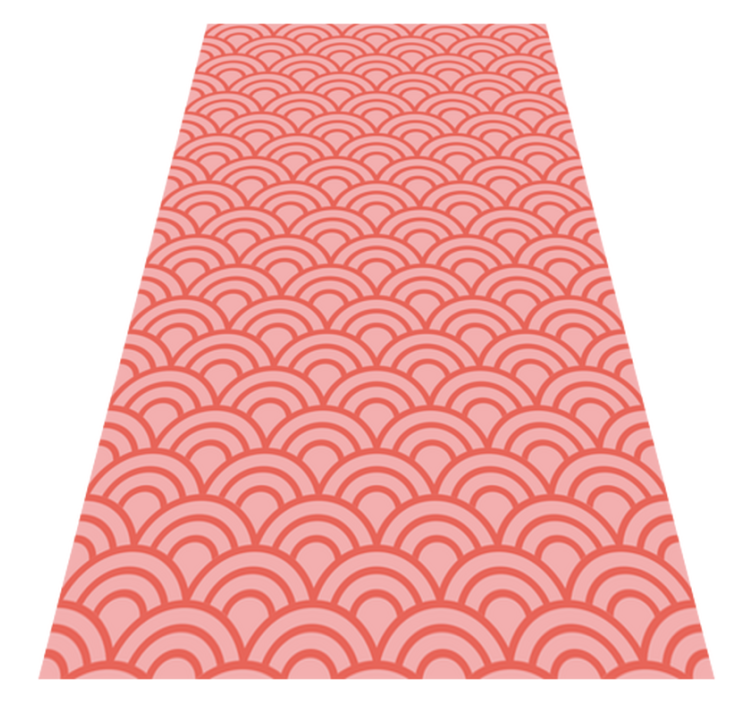 Bathroom vinyl rug in living coral pantone - TenStickers