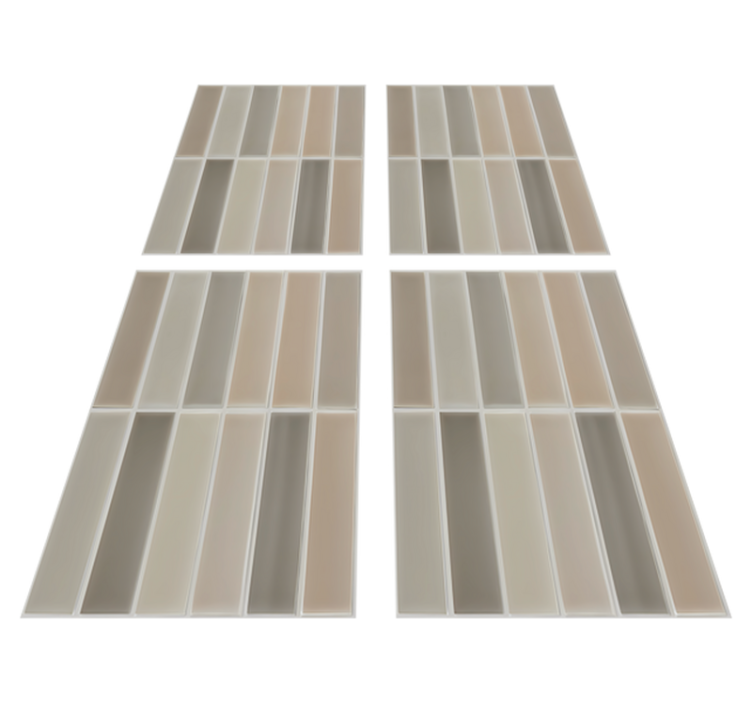 Bathroom vinyl rug with rectangle pattern - TenStickers