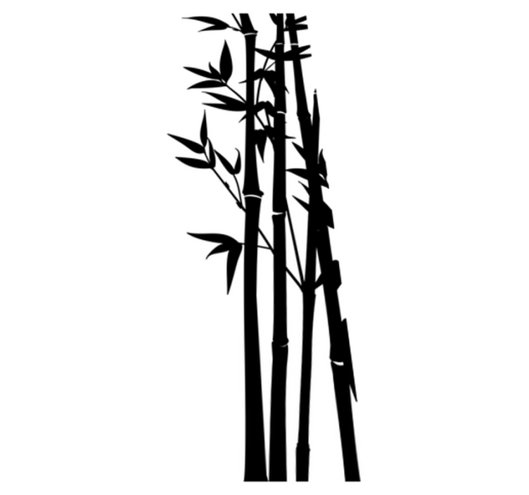 Bathroom vinyl rug bamboo shower screen sticker - TenStickers