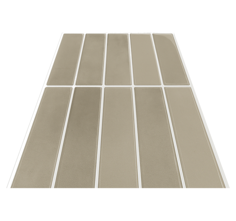 Bathroom vinyl rug in linear stone natural - TenStickers