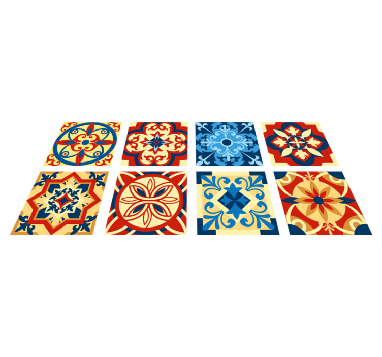 Eraldo tiles kitchen vinyl rug - TenStickers