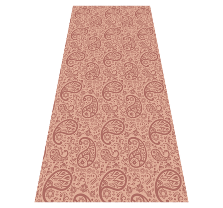Kitchen vinyl rug paisley pattern mat - TenStickers
