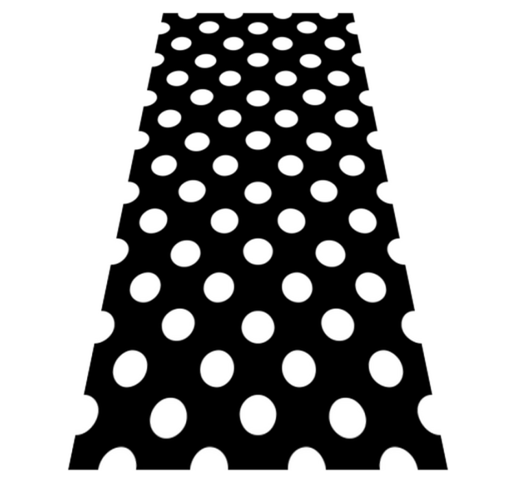Kitchen vinyl rug with polka dot pattern - TenStickers