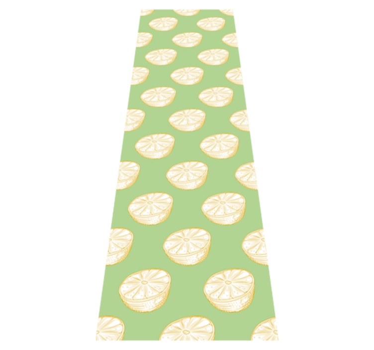 Kitchen vinyl rug hand drawn lemon design - TenStickers