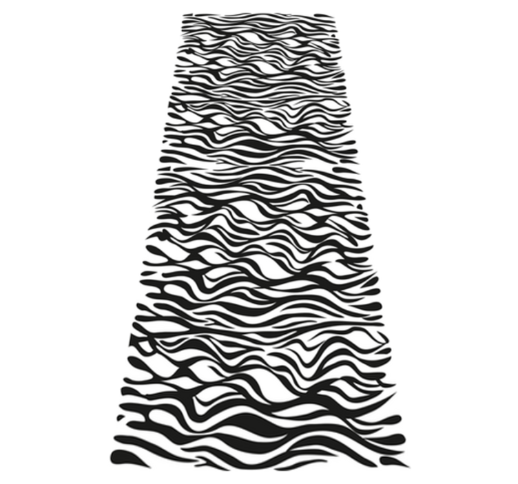Kitchen vinyl rug zebra background refrigerator - TenStickers
