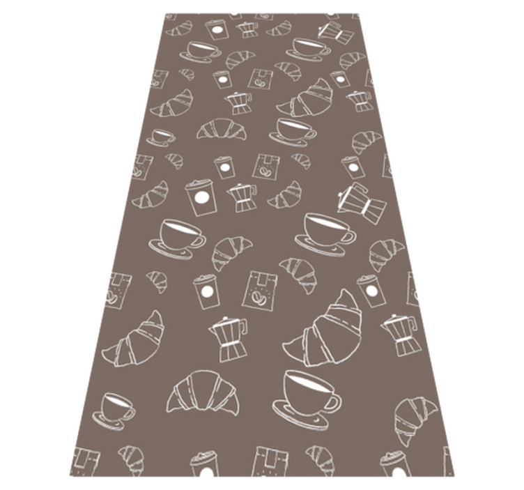 Kitchen vinyl rug croissant café owner - TenStickers