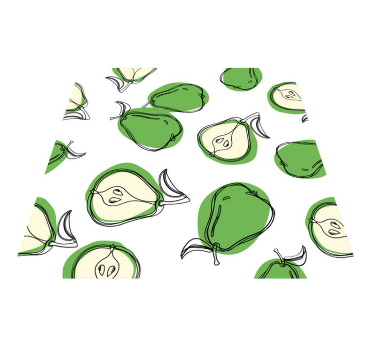 Kitchen vinyl rug pear kitchen sticker tiles - TenStickers