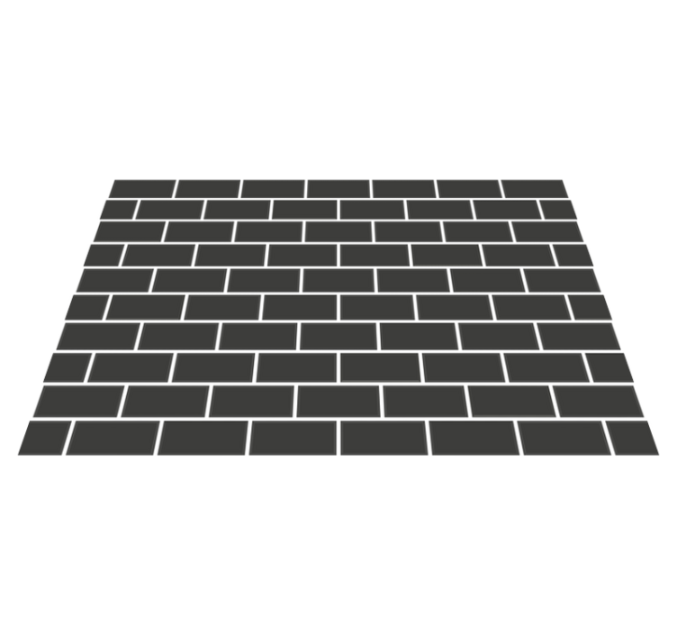 Kitchen vinyl rug dark brick pattern - TenStickers