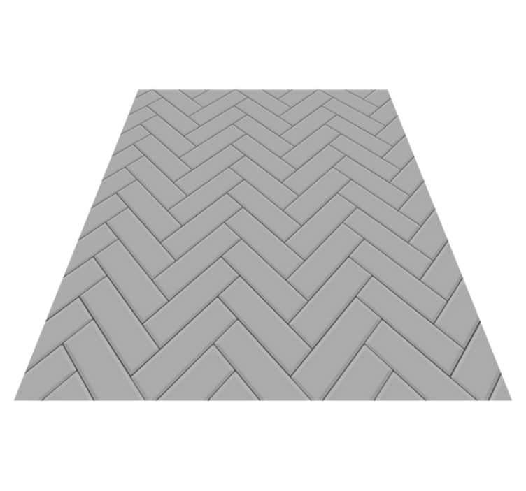 Kitchen vinyl rug in herringbone grey tiles - TenStickers