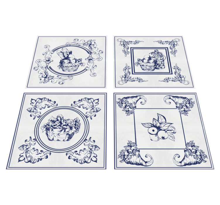 Kitchen vinyl rug belgian ceramic design - TenStickers