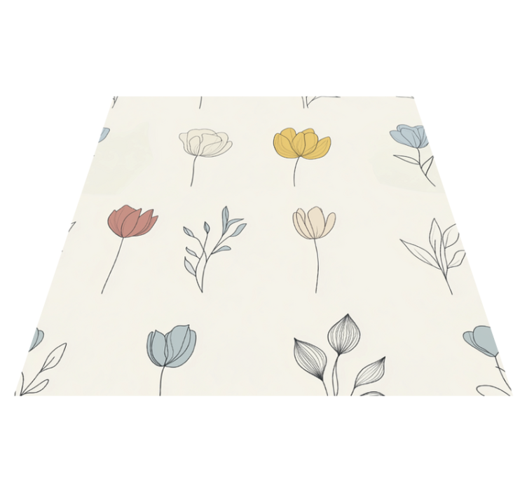 Kitchen vinyl rug set of floral designs - TenStickers