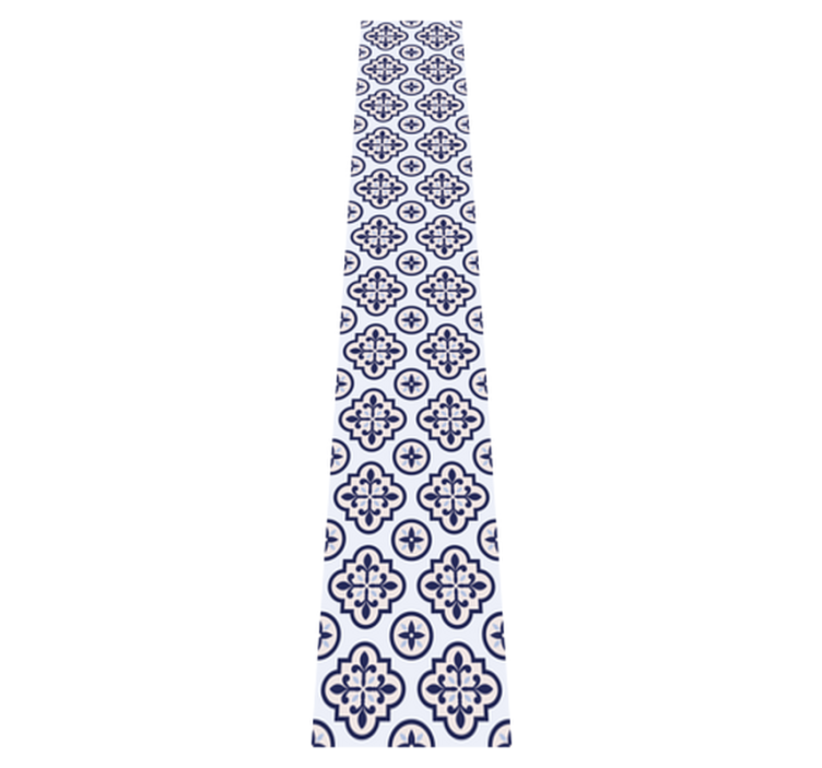 Kitchen vinyl rug in blue portuguese tile design - TenStickers