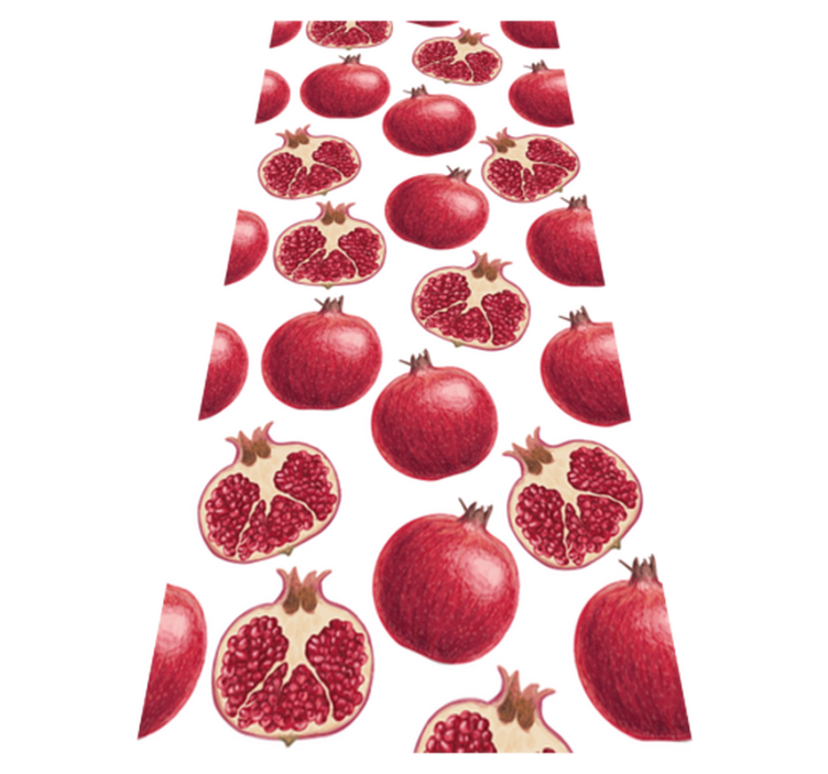 Colorful pomegranates pattern kitchen vinyl rug - TenStickers