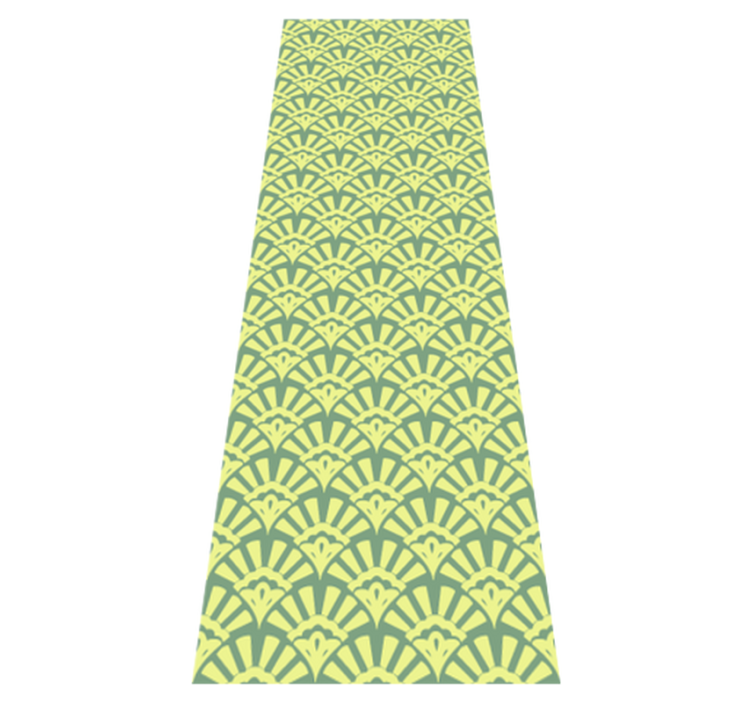 Lemon color 70s pattern kitchen vinyl rug - TenStickers