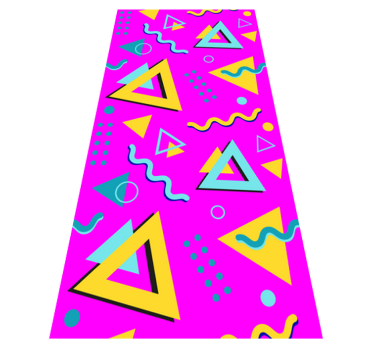 Bedroom vinyl rug in memphis retro 80s style - TenStickers