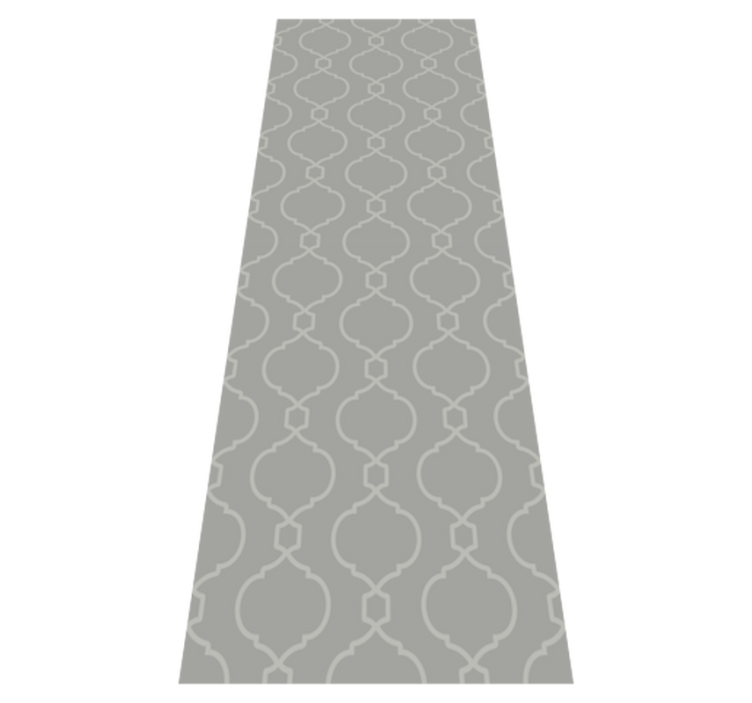 Bedroom vinyl rug in gray geometric hamptons pattern - TenStickers