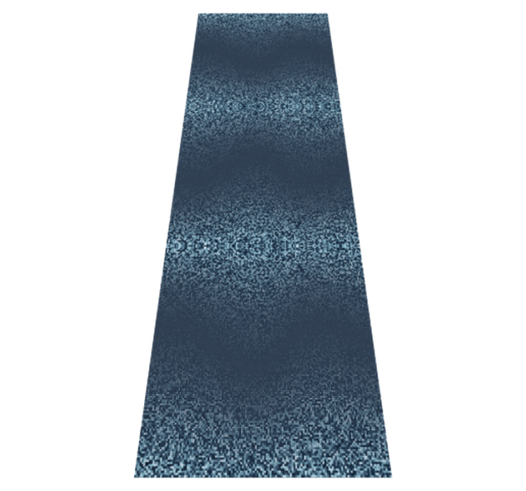 Bedroom vinyl rug retro blue square dotted design - TenStickers