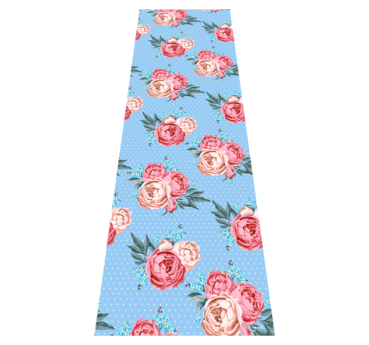 Shabby chic polka dot vector bedroom vinyl rug - TenStickers