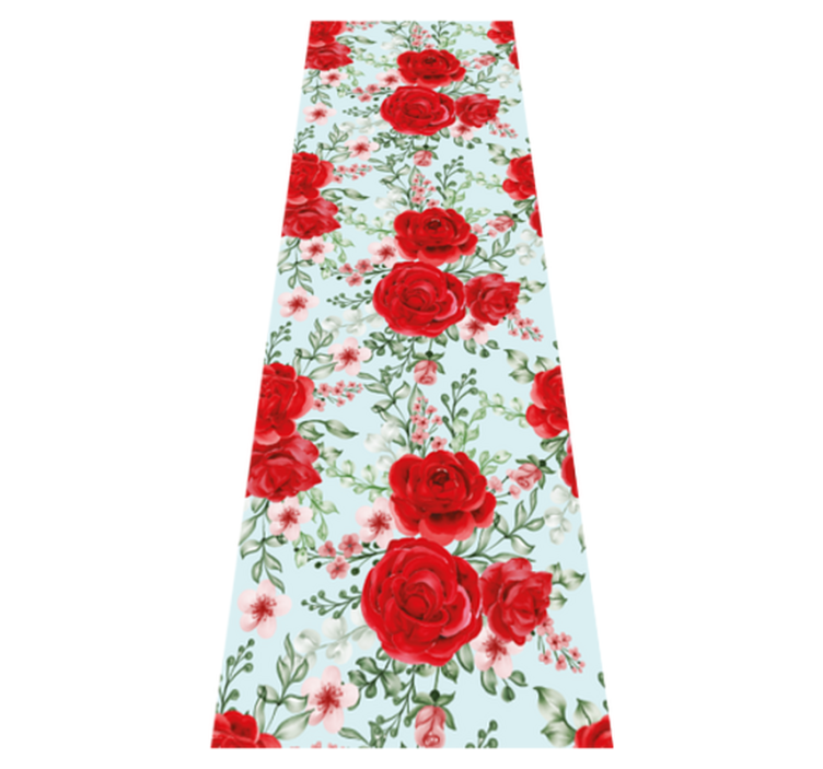 Bedroom vinyl rug in grandmillennial floral design - TenStickers