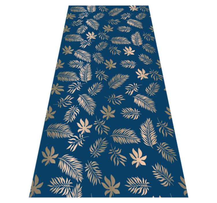 Bedroom vinyl rug in african blue flower design - TenStickers