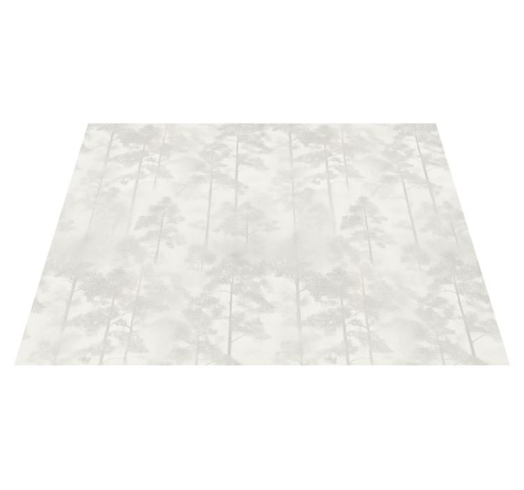 Mysterious foggy forest bedroom vinyl rug - TenStickers