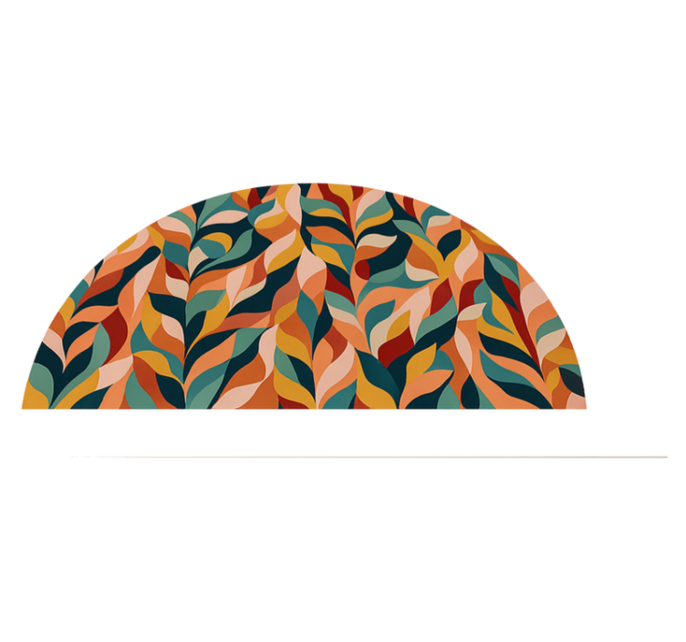 Bedroom vinyl rug with abstract jungle motifs - TenStickers