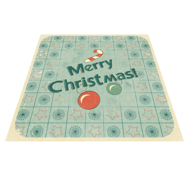 Bedroom vinyl rug merry christmas decorative sign - TenStickers