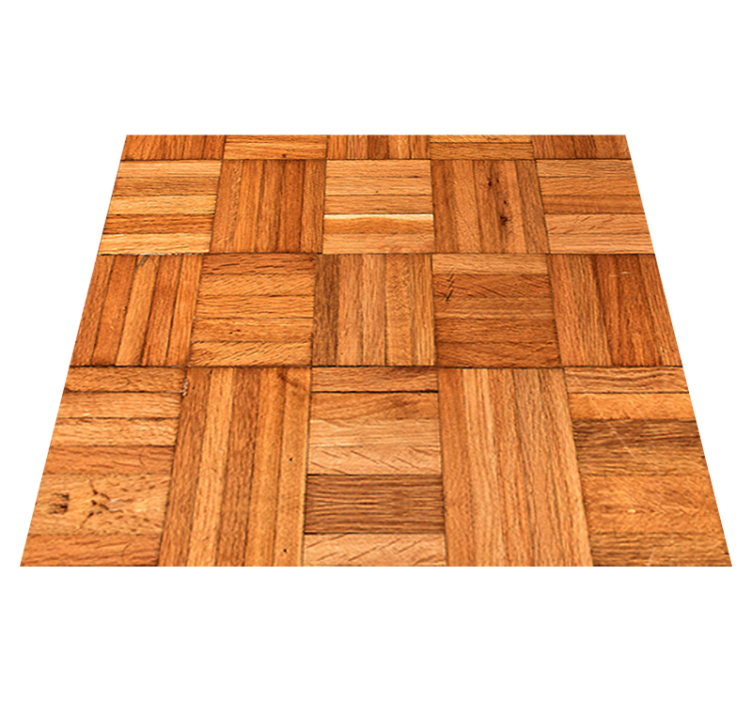 Office vinyl rug - shielded by the wooden weave - TenStickers