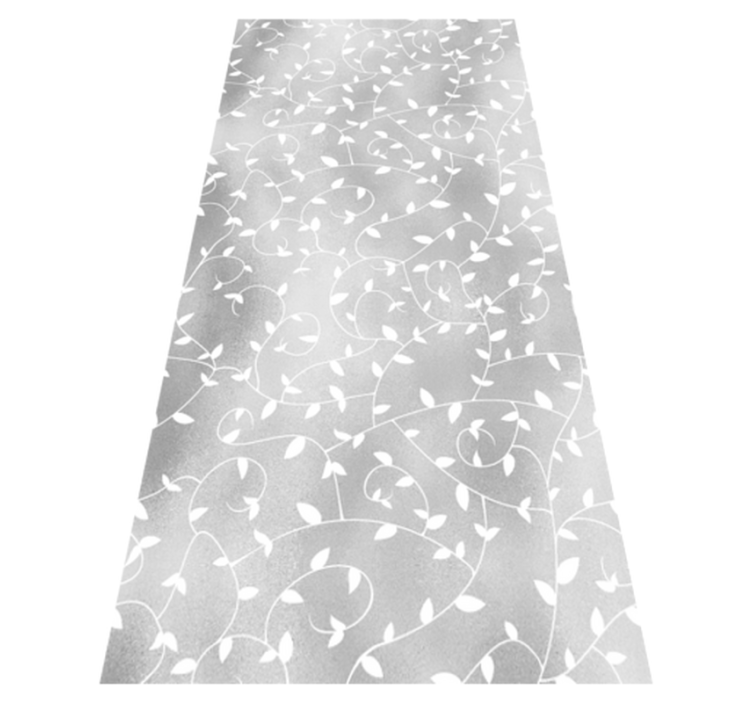 Office vinyl rug tree branches white silver design - TenStickers