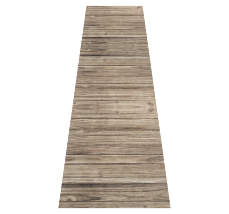 Office vinyl rug gray rustic horizontal wood planks - TenStickers