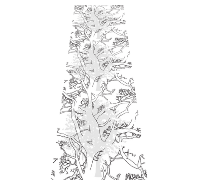 Office vinyl rug dark tree branches design - TenStickers