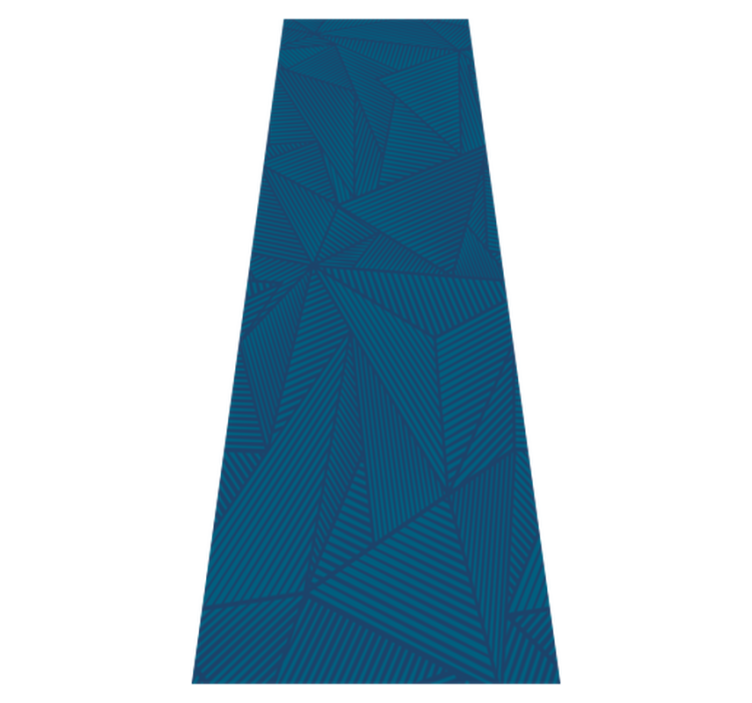 Blue geometrical simple pattern office vinyl rug - TenStickers