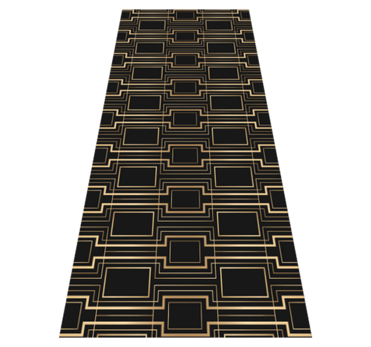Office vinyl rug with gold frames art decor - TenStickers
