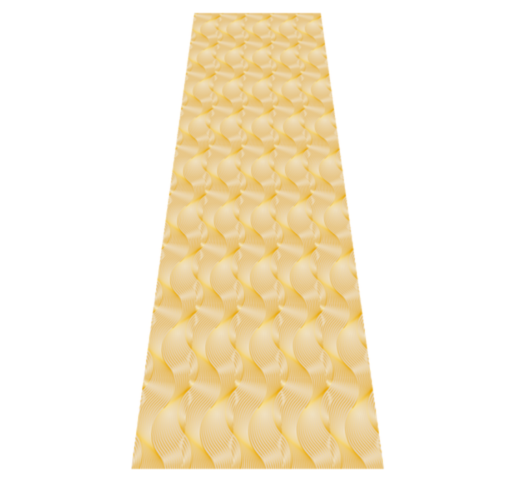 Office vinyl rug gold foil wave effect - TenStickers