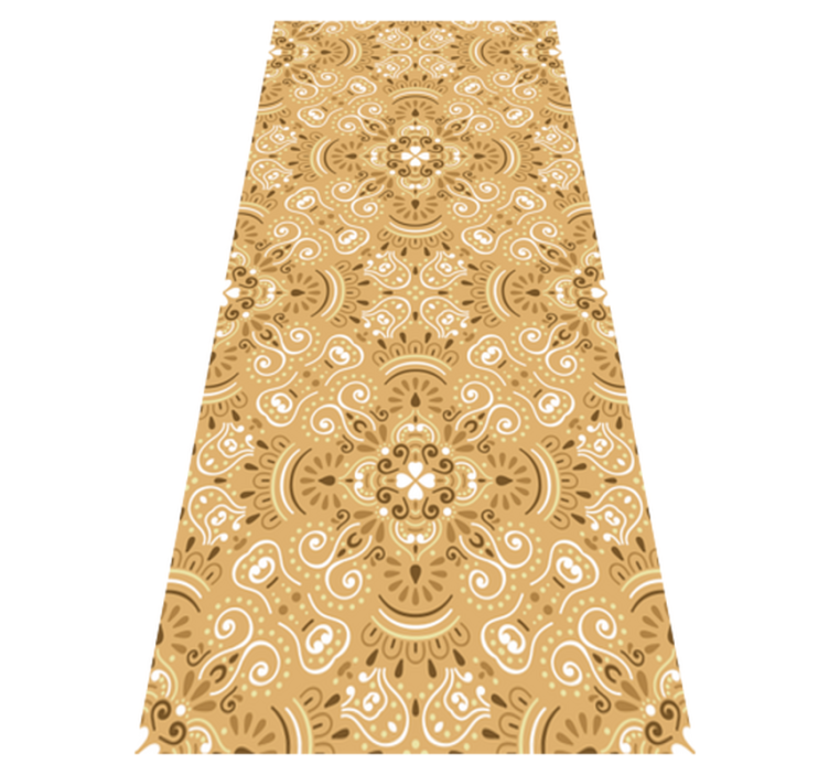 Bedroom vinyl rug in vintage beige ornamental pattern - TenStickers