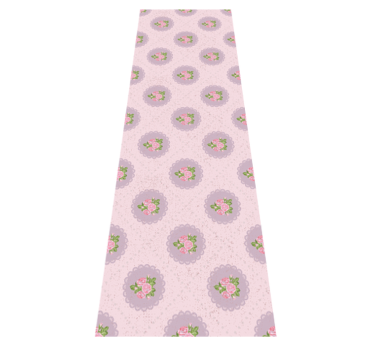 Bedroom vinyl rug in shabby chic pink squares - TenStickers