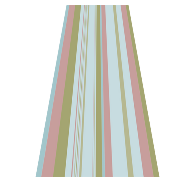 Blue and green 80s stripes bedroom vinyl rug - TenStickers