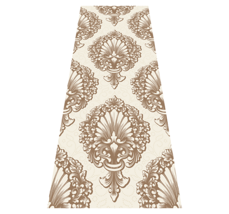 Damask style vintage bedroom vinyl rug - TenStickers