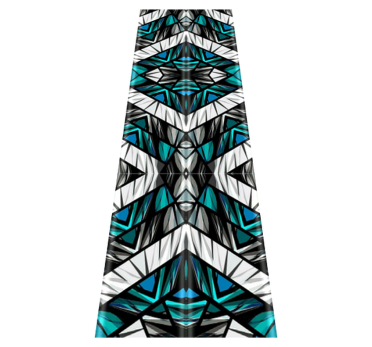 Bedroom vinyl rug in cool black blue and white graffiti - TenStickers