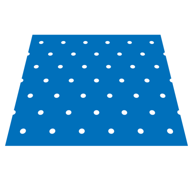 Bedroom vinyl rug with regular dots on blue background - TenStickers