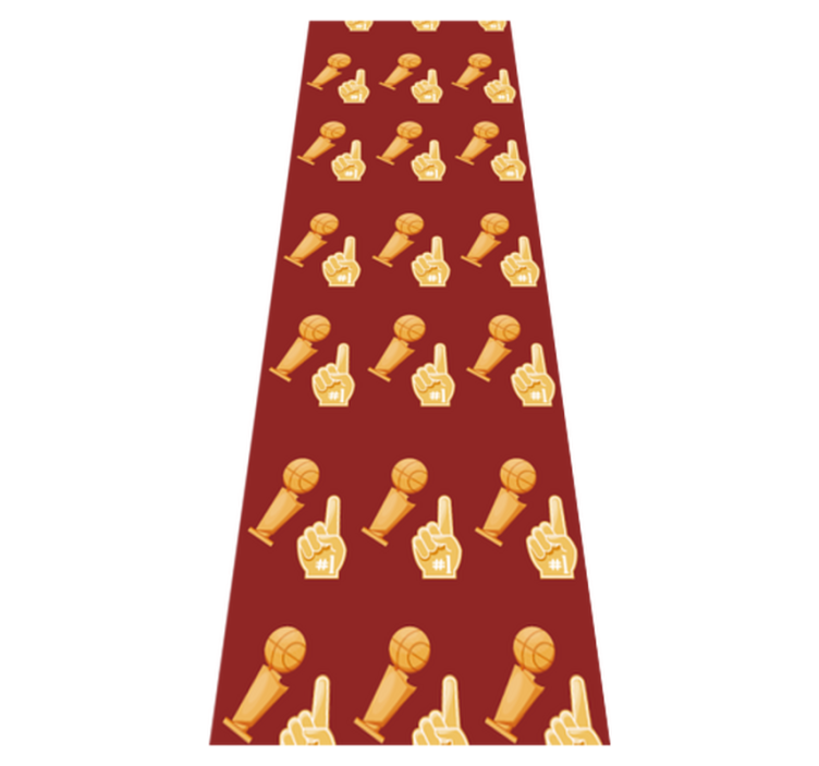 Bedroom vinyl rug with basketball court design - TenStickers