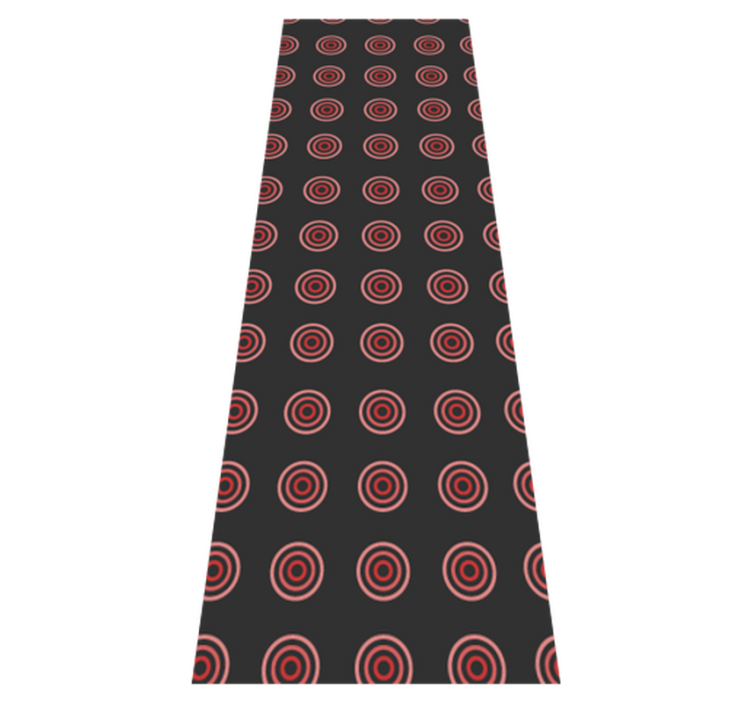 Bedroom vinyl rug in red seamless round pattern - TenStickers