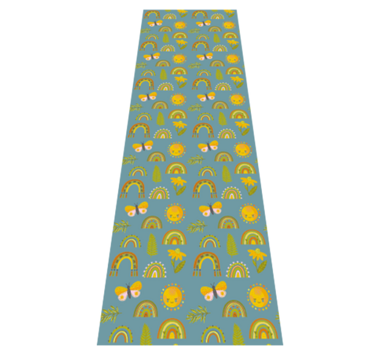 Bedroom vinyl rug with a messy thick hand-drawn pattern - TenStickers