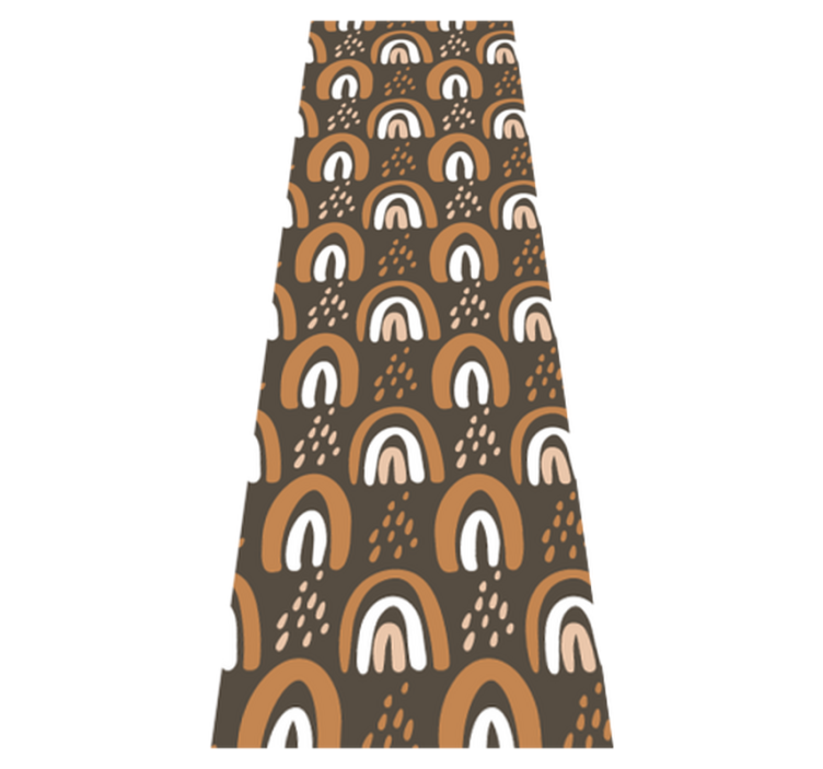 Bedroom vinyl rug with rain and drop rainbows pattern - TenStickers