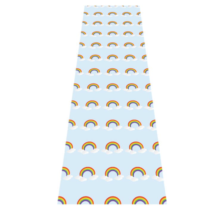 Colorful rainbow and clouds bedroom vinyl rug - TenStickers