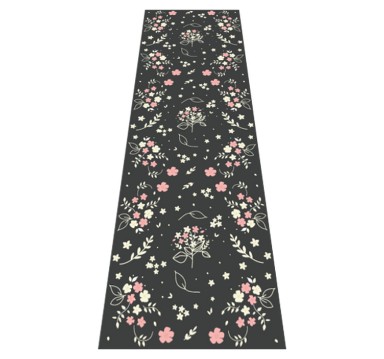 Bedroom vinyl rug gray background with small pink dots - TenStickers