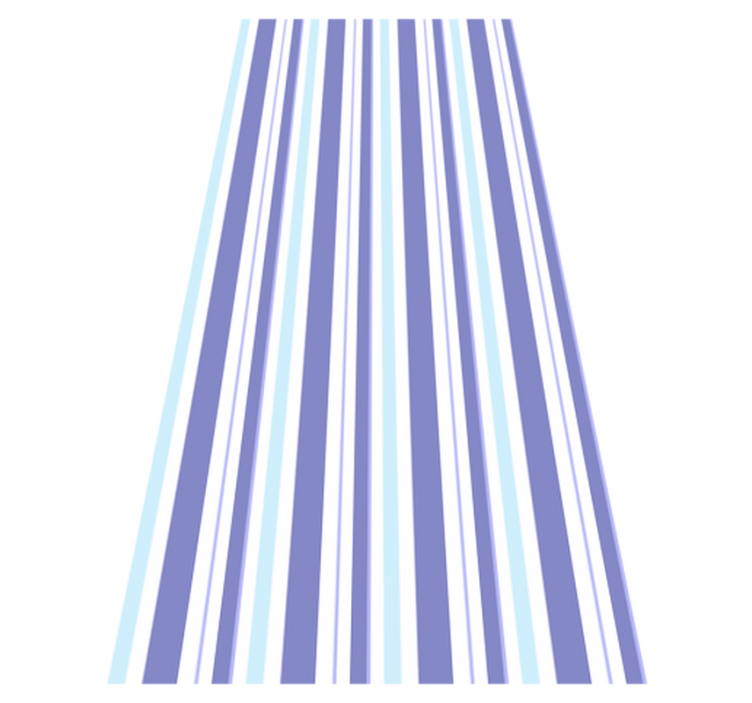 Thin vertical blue stripes bedroom vinyl rug - TenStickers