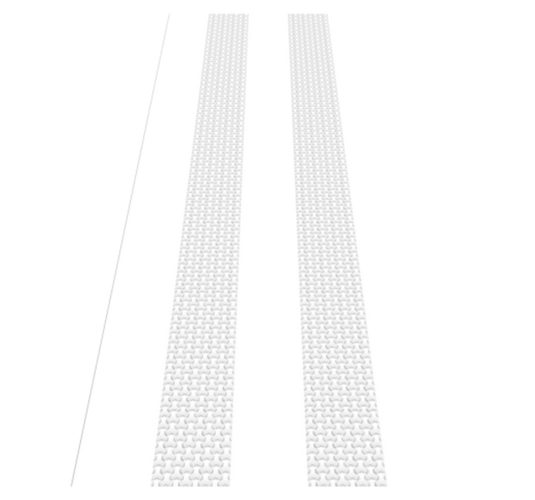 Bedroom vinyl rug 3d white vertical stripes - TenStickers